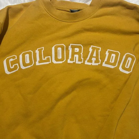 WILD FABLE Yellow/Gold colors Colorado Sweatshirt SIZE M - Picture 5 of 6